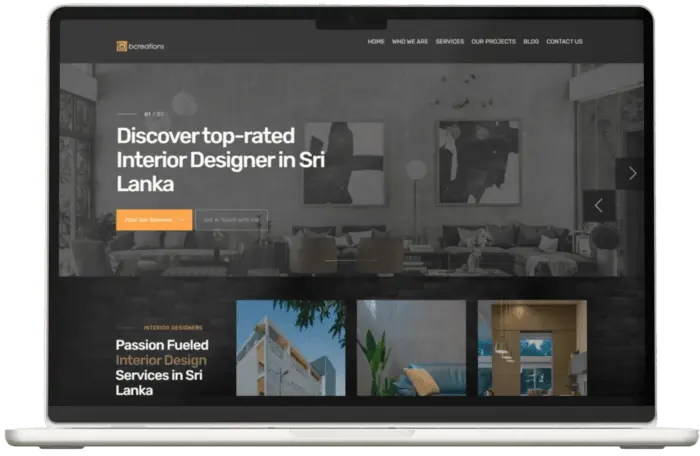 BCreations.lk business website developed by Grow Digitally web developers in Sri Lanka